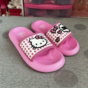 Sanrio Hello Kitty Pink & White Pool Slides Size 8
